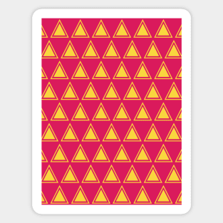 Pink and Yellow Triangle Seamless Pattern 010#001 Sticker